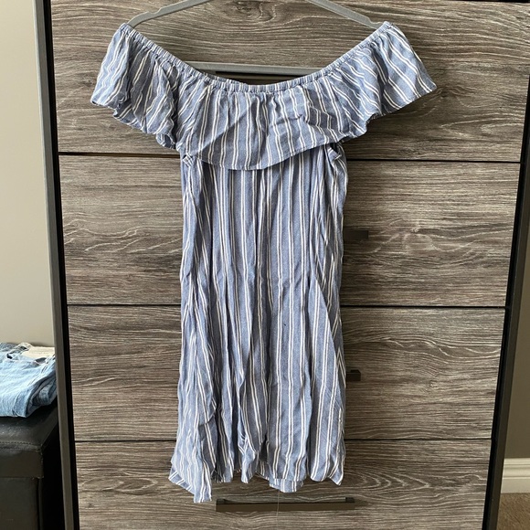 NWOT American Eagle Stripe off the shoulder mini - Picture 5 of 5